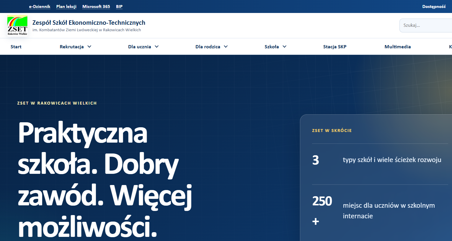 Nowa odsłona strony internetowej ZSET
